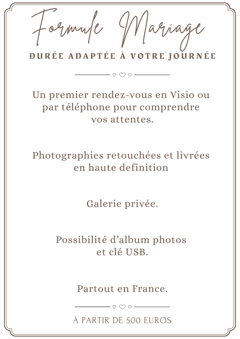 formule mariage